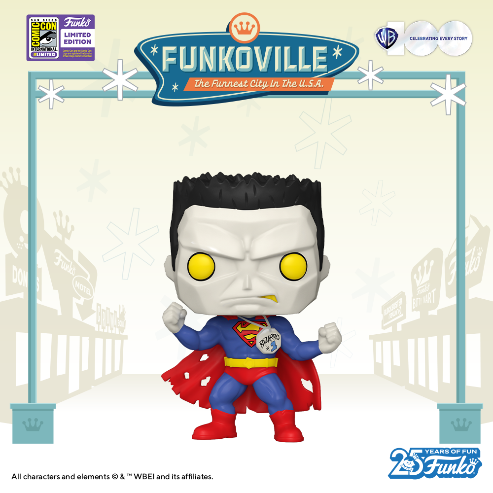 Your Superman collection is in for a shock when it sees Superman's opposite doppleganger, Bizarro Superman, as a 2023 SDCC-exclusive Pop! collectible.